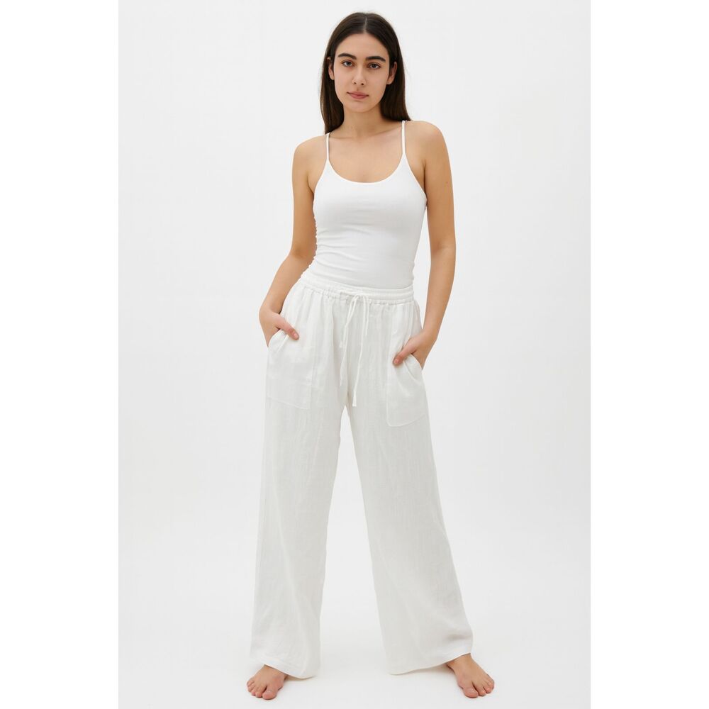 THE HOME-HOLIDAY‎ Charlie Gauze Pant White NWT Small